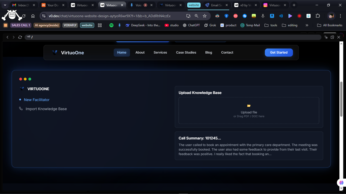 Virtuoone Dashboard